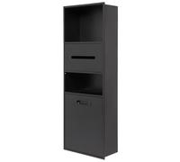 Niche de douche en acier inoxydable noir - Étagère de rangement encastrée étanche, rangement d'alcôve pour produits de toilette, shampoing, papier toilette et poubelle - Solution de rénovati