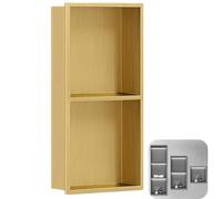 Niche de douche en acier inoxydable, organisateur encastré pour mur de salle de bain, rangement mural étanche, installation facile, 280 mm x 900 mm x 125 mm