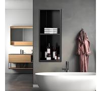 Niche de Douche en Acier Inoxydable pour Salle de Bain et pièces à Vivre, Installation sans carrelage, Solution de Rangement élégante