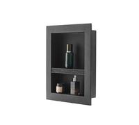 Niche de Douche Encastrable 10,16x40,64x50,8cm Moderne Double Couche Noir