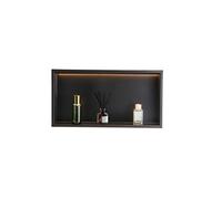VEVOR Niche Douche Encastrable Salle de Bain Inox 10,2x33x63,5 cm avec Bande LED