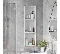 Niche de Douche Encastrable, Acier Inoxydable, Rangement Pratique, Design Élégant, Niche Salle de Bain, Meuble Cachette, Blanc, 90 x 30 x 9.5 cm