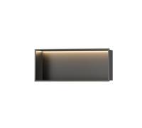Niche de douche encastrable avec lumière LED, rangement mural en acier inoxydable pour salle de bain, installation intégrée, pas besoin de carrelage