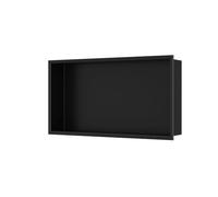 Niche de Douche Encastrable Salle de Bain, Niche de Douche Encastrée en Inox 304 Noir, Étagère Encastrée pour Rangement pour Shampoing et Articles de Toilette(333 * 638 * 100mm)