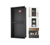 Niche de Douche Encastrée 33,02x63,5cm Murale Double Etagère Acier Inoxydable 304