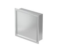 Niche de douche encastrée LuxeBath 25 5x25 5x10 cm argenté en acier inox étanche rangement murale