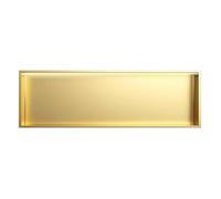 Niche de douche encastrée avec lumière LED, pas de carrelage nécessaire, étagère de rangement de salle de bain finition métal, 91,4 x 32 x 12,4 cm