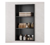 Niche de douche encastrée en acier inoxydable - Organiseur mural vertical pour salle de bain et rangement d'articles de toilette