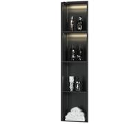 Niche de douche encastrée étanche, panier de rangement intégré en acier inoxydable avec lumière LED pour mur de fond, support de papier toilette