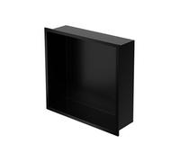Niche de Douche Encastrée Murale, 30x30x10 cm, en Acier Inoxydable, Noir,