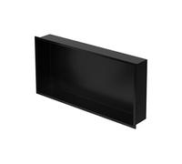 Niche de Douche Encastrée Murale, 60x30x10 cm, en Acier Inoxydable, Noir,