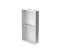 Niche de Douche Encastrée Murale Double, 30x60x10 cm, en Acier Inoxydable,