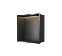 Niche de douche étanche en acier inoxydable avec lumière LED - Étagère murale pour économiser de l'espace dans la salle de bain, étagère efficace pour une utilisation sous la douche