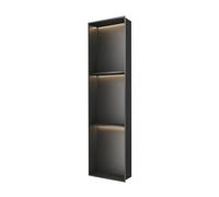 Niche de douche étanche en acier inoxydable avec lumière LED - Étagère murale pour économiser de l'espace dans la salle de bain, étagère efficace pour une utilisation sous la douche