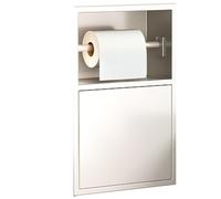 Niche de douche étanche encastrée, étagère de rangement intégrée en acier inoxydable avec porte-poubelle, armoire décorative pour l'organisation de la salle de bain