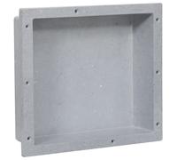 Niche de Douche Gris Mat 41x36x10 cm Salle de Bain Étagère à Savon vidaXL