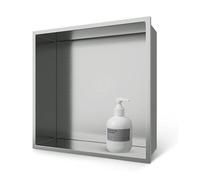 Niche de douche, installation flexible, niche murale intérieure, étagère de salle de bain en acier inoxydable, niche de salle de bain avec étagère encastrée pour bouteilles de savon et articles de toi