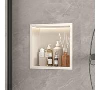 Niche de douche LED étanche en acier inoxydable encastré étagère de salle de bain avec éclairage pour rénovation de douche