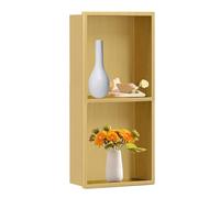 Niche de Douche Murale de Salle de Bain Double Couche en Acier Inoxydable 70 x 28 cm 12,5 cm Support de Rangement Mural encastré carré pour shampoing Savon et Produits de Toilette
