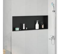 Niche de Douche Noir 90 x 30 x 9.5 cm Acier Inoxydable,Quincaillerie,Plomberie,Pièces & matériel de plomberie,Pièces de douches,Panneaux de douche-42012675