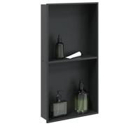 Niche de douche noir mat 32x62x9 cm acier inoxydable