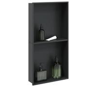 Niche de douche noir mat 32x62x9 cm acier inoxydable vidaXL