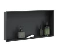 Niche de douche noir mat 62x32x9 cm acier inoxydable