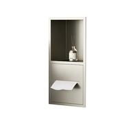 Niche de Douche Sans Carrelage,armoire Murale Moderne en Acier Inoxydable, Niche de Salle de Bain Étanche et Encastrée,rangement Pour Papier Toilette et Articles de Toilette Cabine de Douche