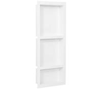 vidaXL Niche de douche avec 3 compartiments Blanc mat 41x99x9 cm