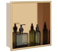 Niche de douche - vidaXL - Acier inoxydable - Doré brossé - 32x32x9 cm