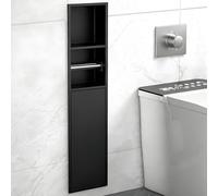 Niche de rangement encastrable pour salle de bain avec support pour papier toilette et brosse de rangement, design étanche pour une installation facile