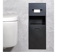 Niche de rangement encastrée en acier inoxydable pour salle de bain - Organiseur mural pour douche, papier toilette et articles de toilette (gain de place)