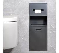 Niche de rangement encastrée en acier inoxydable pour salle de bain - Organiseur mural pour douche, papier toilette et articles de toilette (gain de place)