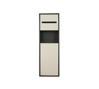 Niche de Salle de Bain en Acier Inoxydable avec Poubelle et Porte-Balai, Organiseur de Douche encastré, Porte-Papier Toilette Noir, Solution de Rangement élégante pour salles de Bain Moderne