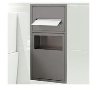 Niche de Salle de Bain En Acier Inoxydable Encastrée Poubelle Papier Toilette Support de Rangement, Articles de Toilette Alcôve Intégrée pour Cuisine Salon Chambre Hôtel Résidence,Grey-28x60x13.5cm