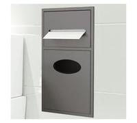 Niche de Salle de Bain En Acier Inoxydable Encastrée Poubelle Papier Toilette Support de Rangement, Articles de Toilette Alcôve Intégrée pour Cuisine Salon Chambre Hôtel Résidence, Grey-20x52x13.5cm