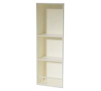 Niche De Salle De Bain En Acier Inoxydable, Étagère Intégrée Avec Garde-Corps De Protection, Support De Rangement Pour Papier Toilette, Pour Salon, Chambre, Hôtel, Résidence, Blanc, 28 X 90 X 12,5 Cm