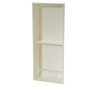 Niche De Salle De Bain En Acier Inoxydable, Étagère Intégrée Avec Garde-Corps De Protection, Support De Rangement Pour Papier Toilette, Pour Salon, Chambre, Hôtel, Résidence, Blanc, 28 X 70 X 12,5 Cm