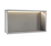 Niche De Salle De Bain Étagère De Salle De Bain Acier Brossé 10 X 60 X 30 Cm