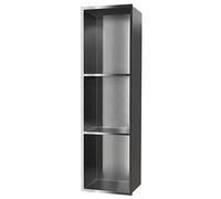 Niche de salle de bain moderne en acier inoxydable avec étagère de rangement intégrée, étagère de douche facile à installer pour le salon et la cuisine, rouge, 90 x 28 x 12,5 cm