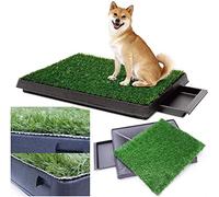 Niche de Toilette pour Chien dressée 63 x 50 x 7 cm - Parfaite pour Les Chiots et Les Chiens Plus âgés, pour Une Utilisation intérieure et extérieure