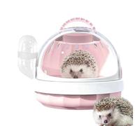 Niche de voyage pour hamster et hérisson, cage de voyage pour petits animaux Chinchilla Carrier | in pour cochons d'Inde respirant avec bouteille d'eau amovible, panoramique pour lapin