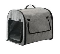 Niche de voyage souple pour chien - Sac de transport pliable avec fenêtres en maille, poignée et protection de l'intimité pour petits chiens et chats (45,7 cm)