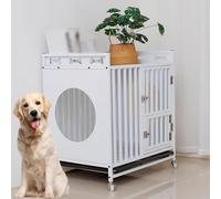 Niche décorative en bois pour chien avec plateau amovible pour chiens de taille moyenne à grande - Style moderne