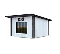 Niche d'extérieur isolée pour chien et chat en bois résistant à l'hiver 57 x 48 cm Taille M (couleur 1)