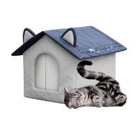Niche D'extérieur Pour Chat - Abri Résistant Aux Intempéries, Cabane D'hiver Isolée | Retraite Chaude Pour Animaux De Compagnie En Polyester, Lit Extérieur Résistant Au Froid, Refuge Pour Animaux Erra