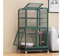 Niche d'extérieur pour chat avec plateau amovible, cage à 4 étages pour plusieurs animaux de compagnie, idéale pour l'intérieur et l'extérieur