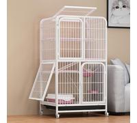 Niche d'extérieur pour chat avec plateau amovible, cage à 4 étages pour plusieurs animaux de compagnie, idéale pour l'intérieur et l'extérieur