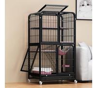 Niche d'extérieur pour chat avec plateau amovible, cage à 4 étages pour plusieurs animaux de compagnie, idéale pour l'intérieur et l'extérieur