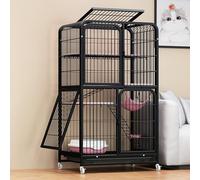 Niche d'extérieur pour chat avec plateau amovible, cage à 4 étages pour plusieurs animaux de compagnie, idéale pour l'intérieur et l'extérieur